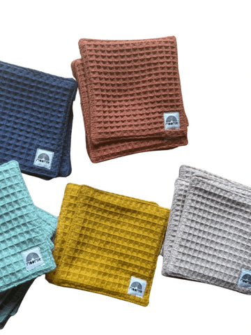 Lot de 3 lingettes nid d'abeille (5 couleurs) - Moomie