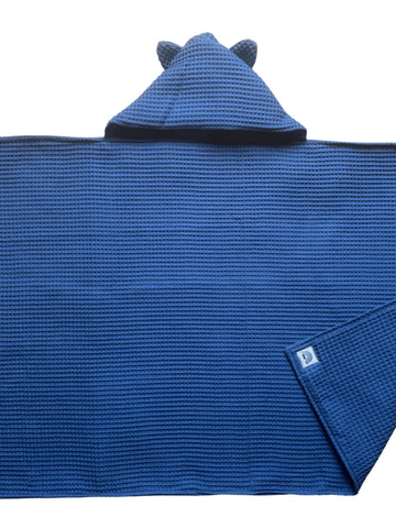 Cape de bain bleu denim - Moomie