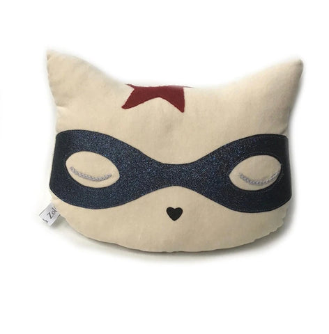 Coussin Chat superhéros