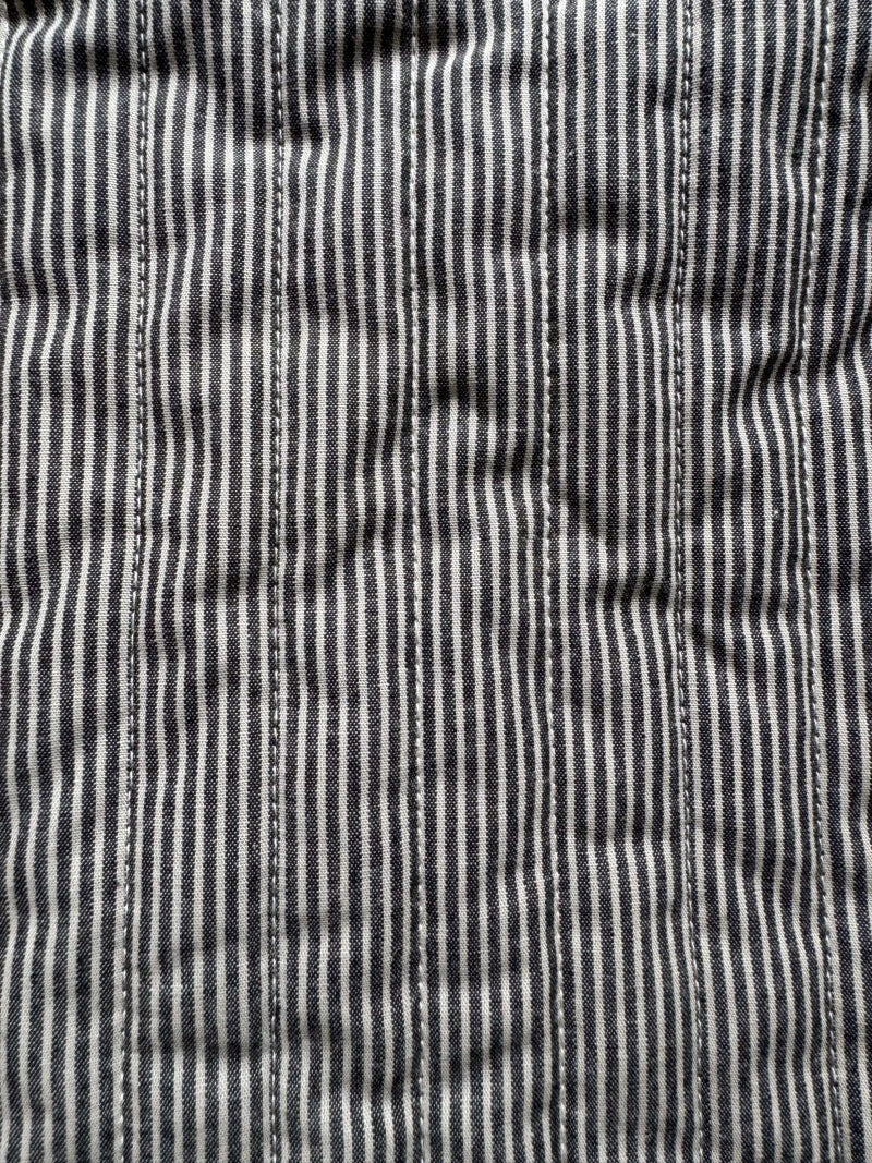 Couverture rayée gris et beige - Moomie