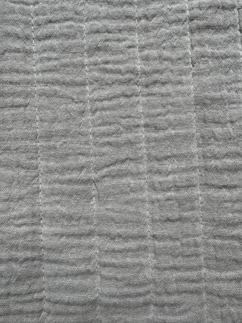 Couverture rayée gris et beige - Moomie