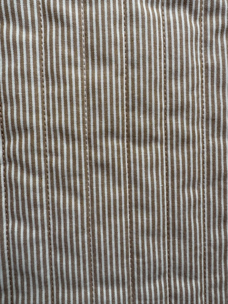 Couverture rayée ocre et beige - Moomie