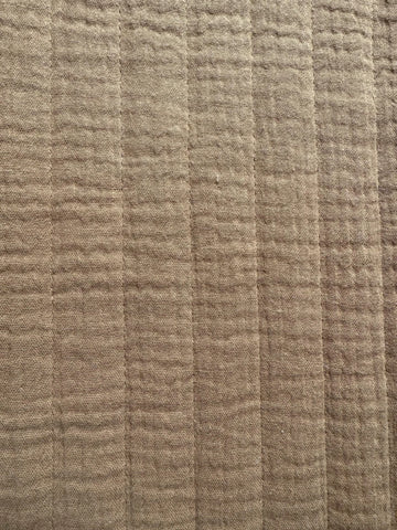 Couverture rayée ocre et beige - Moomie