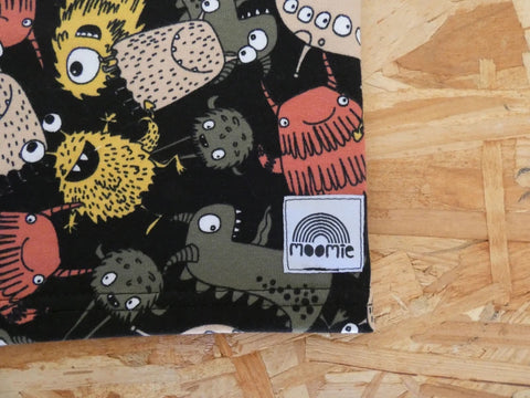 Tshirt Manches longues Monstres fond noir - Moomie