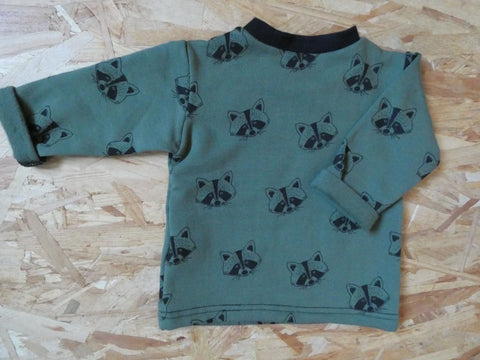 Tshirt Manches longues Raton Laveur kaki - Moomie
