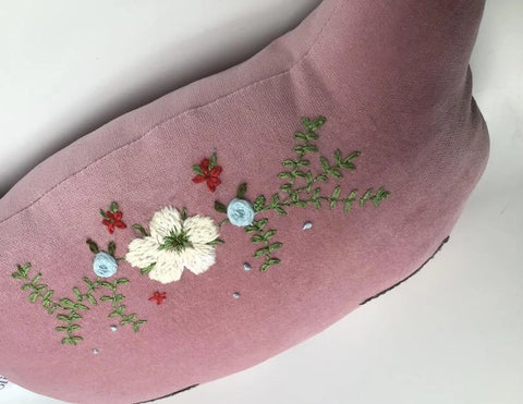 Coussin Chat Bohème rose