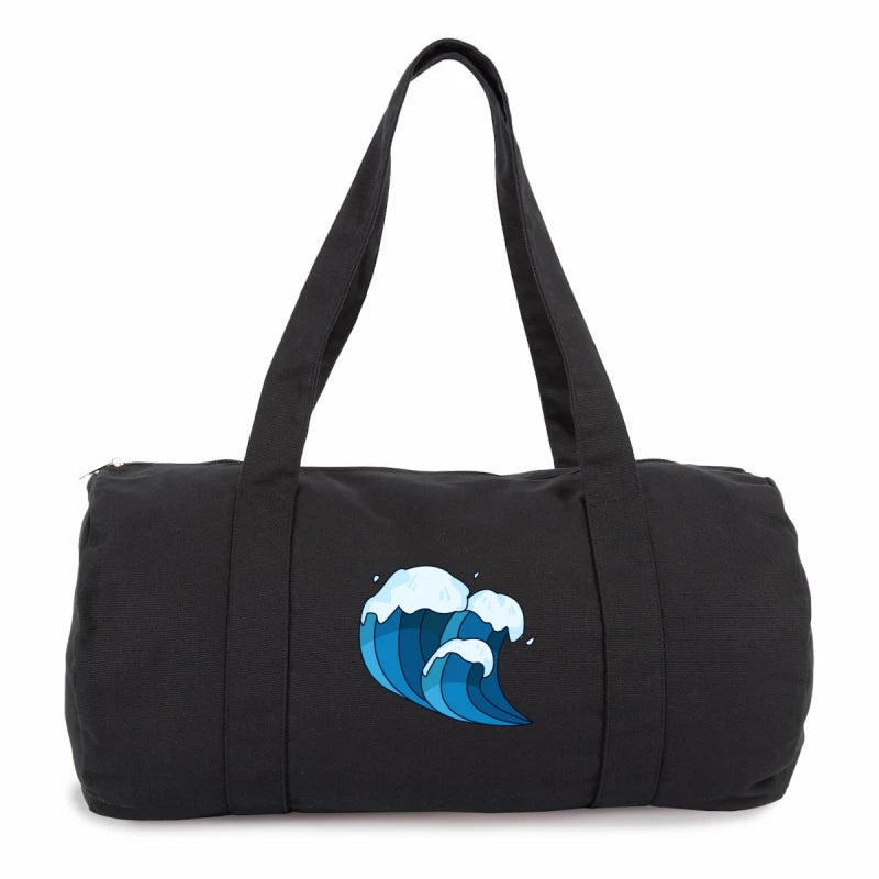 Sac polochon en coton biologique haut de gamme – 31L - Vagues