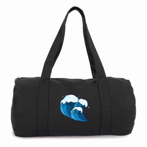 Sac polochon en coton biologique haut de gamme – 31L - Vagues