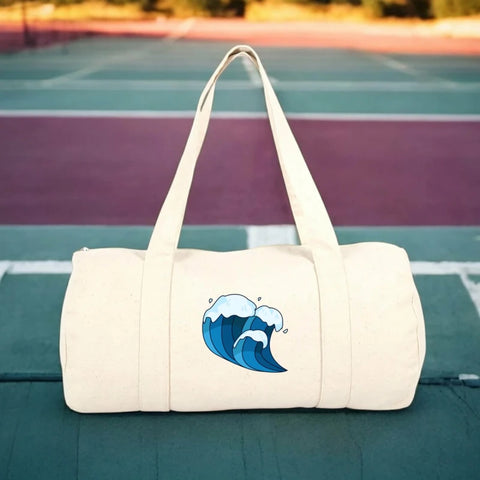 Sac polochon en coton biologique haut de gamme – 31L - Vagues