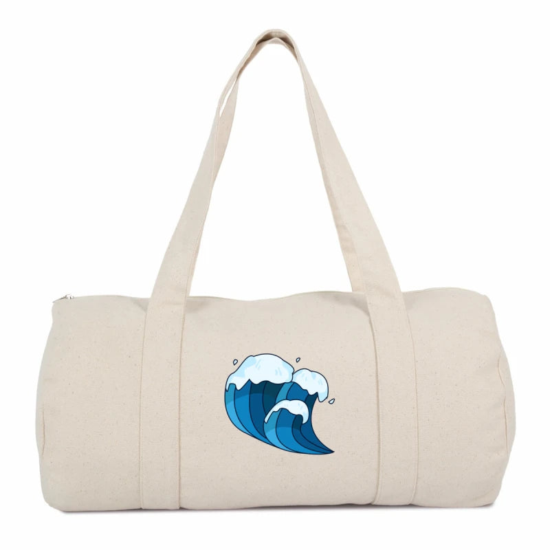 Sac polochon en coton biologique haut de gamme – 31L - Vagues