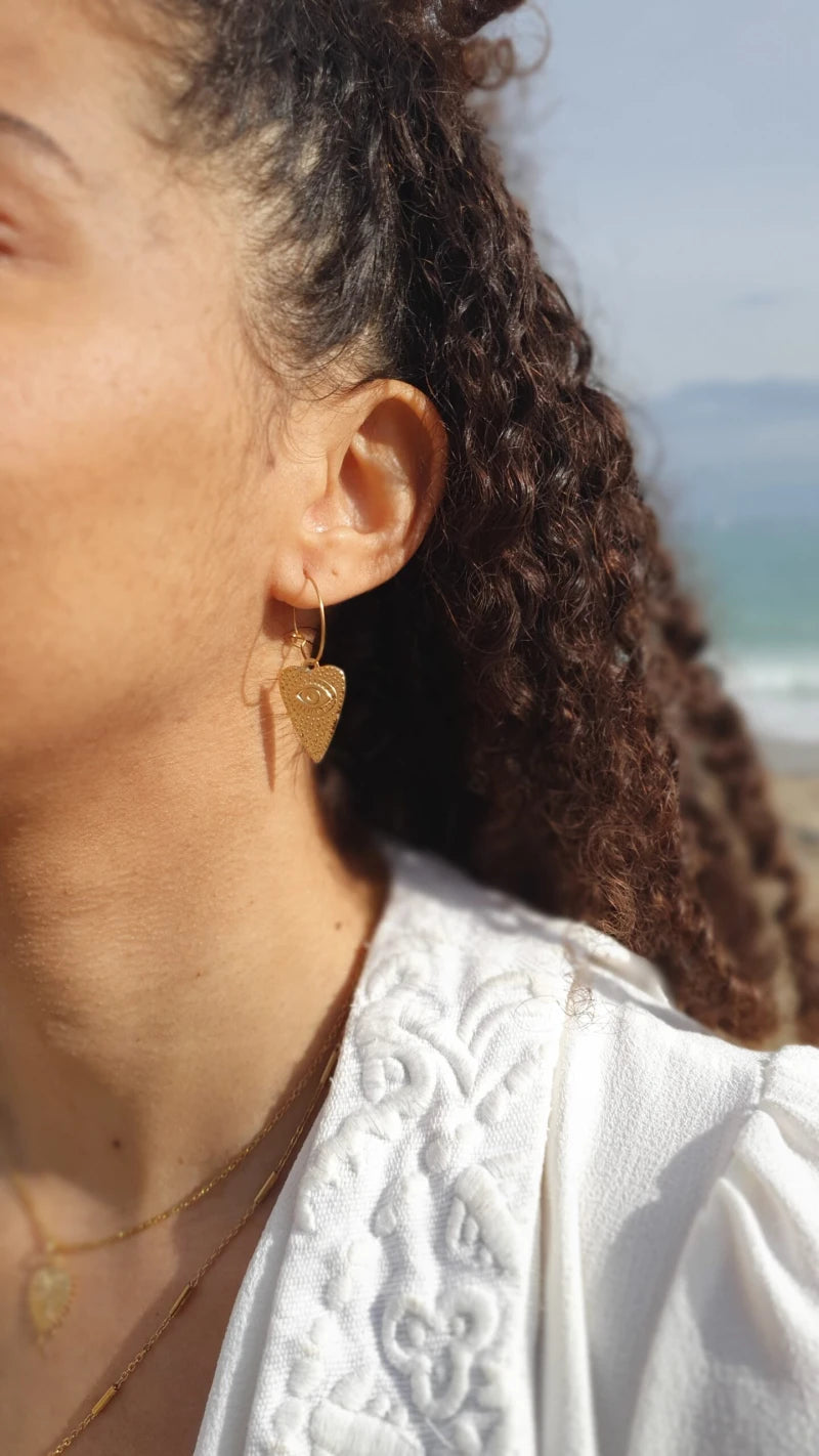 Rituel du coeur Créoles oeil or