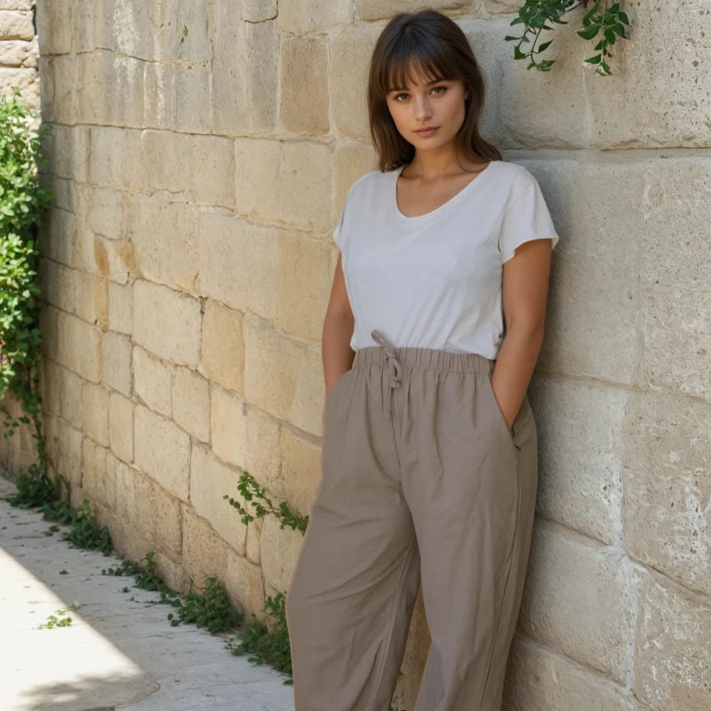 Tara Pantalon Unisexe en Coton Naturel