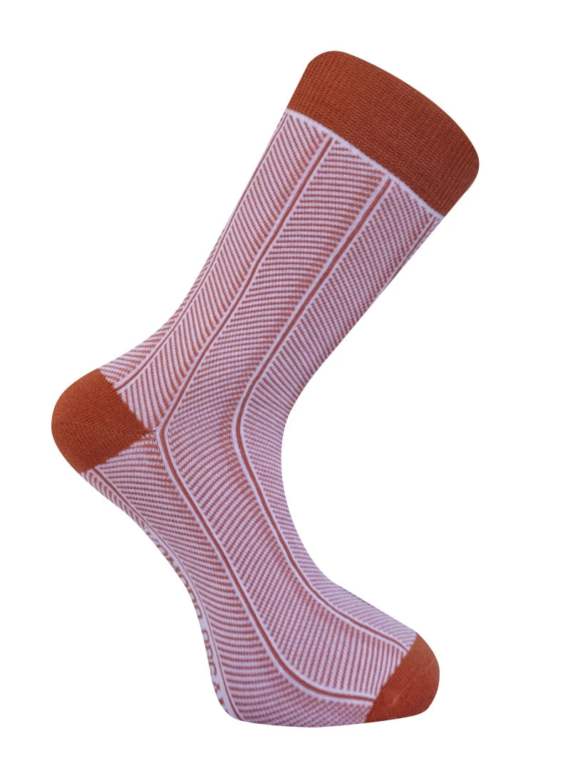HERRINGBONE - GOTS Organic Cotton Socks Orange