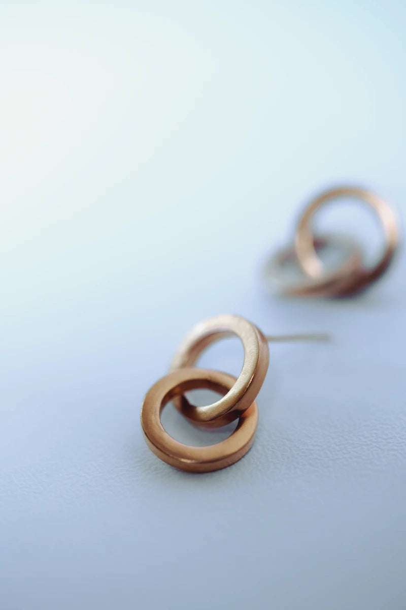 Boucles d'oreilles cercles entrelacés