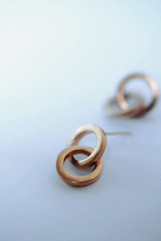 Boucles d'oreilles cercles entrelacés