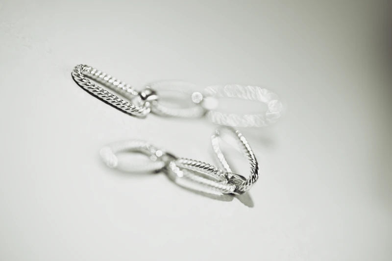 Boucles d'oreilles chaîne rectangle