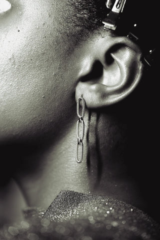 Boucles d'oreilles chaîne rectangle