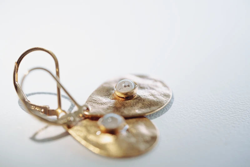 Boucles d'oreilles goutte martelé orient