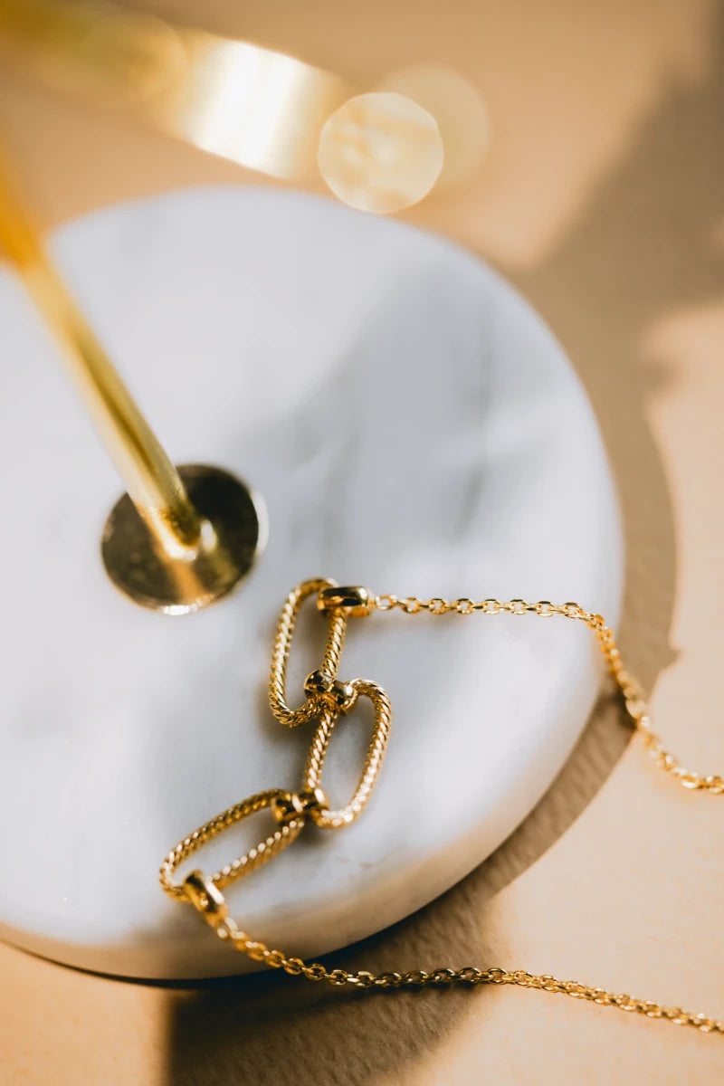Collier chaîne rectangle