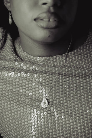 Collier goutte martelé orient