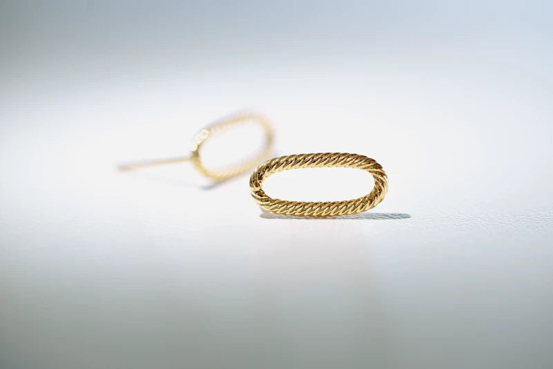 Boucles d'oreilles puces rectangle