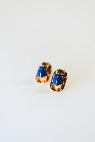 Boucles d'oreilles scarabée