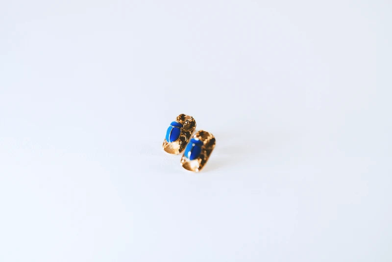 Boucles d'oreilles scarabée