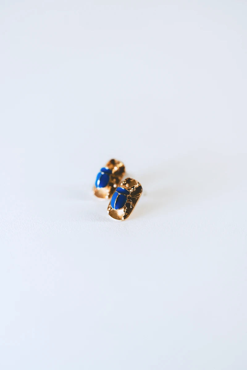 Boucles d'oreilles scarabée