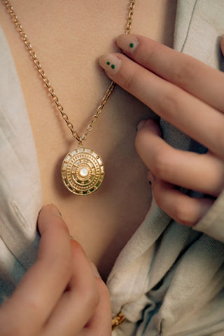 Collier long talisman