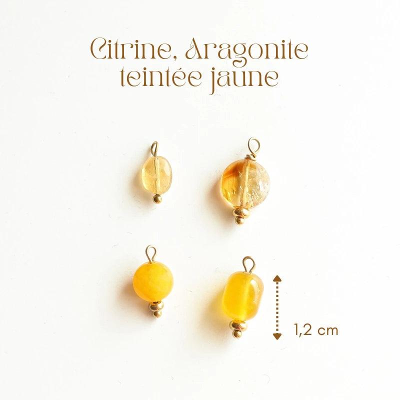 Pendentif Pierre Jaune