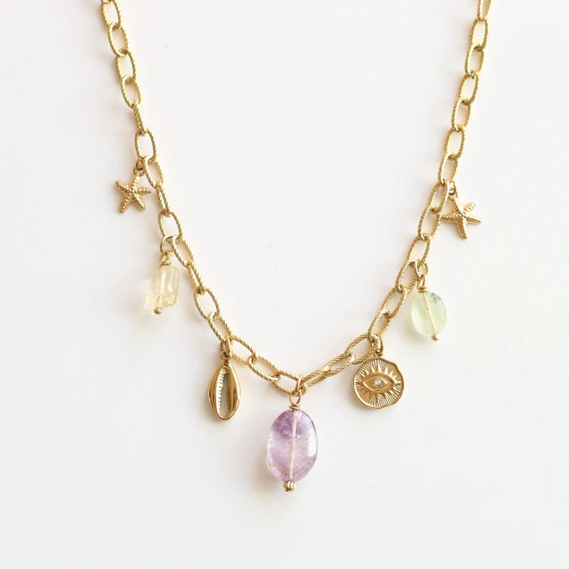 Pendentif Pierre Lavande