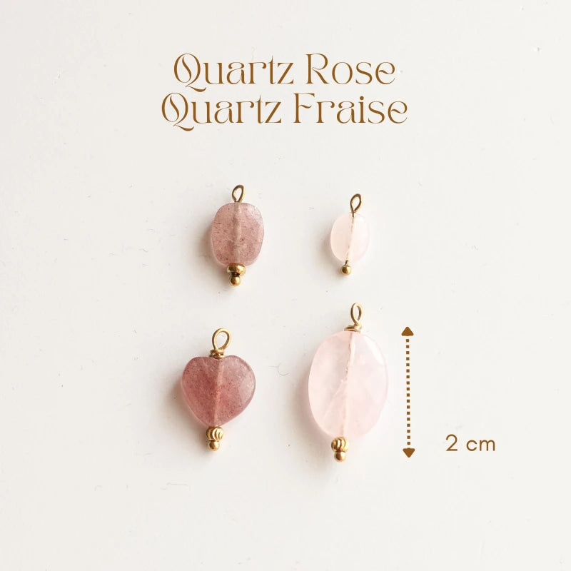 Pendentif Pierre Rose