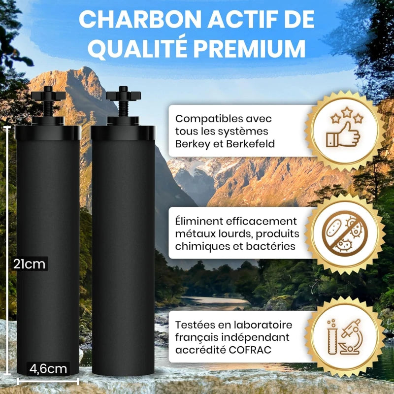 Cartouches filtrantes pour filtre à gravité x4