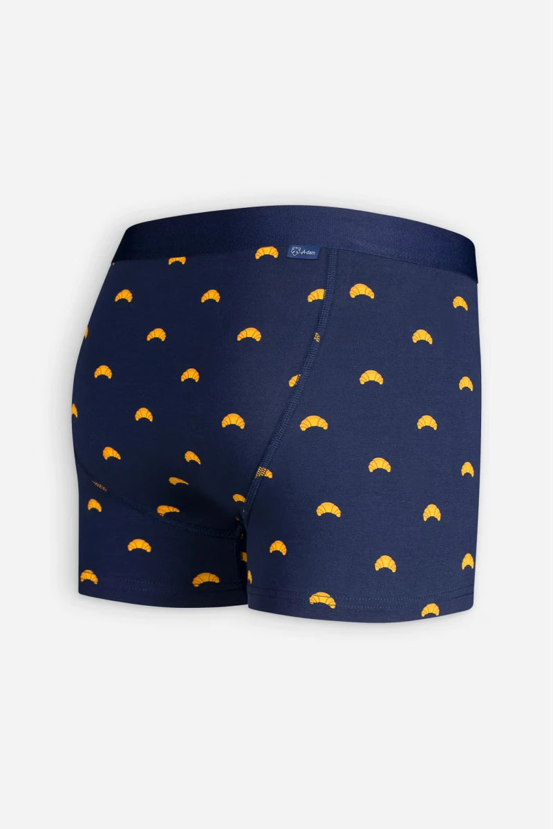 Boxer bleu marine à motifs croissants