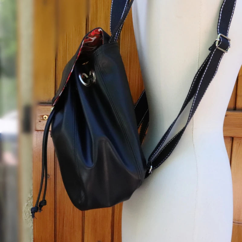 Sac à dos en alter-cuir de raisin