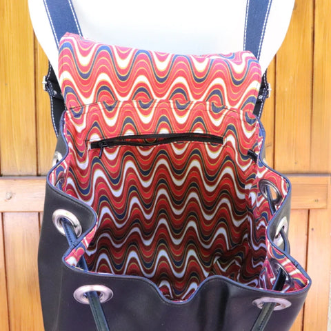 Sac à dos en alter-cuir de raisin