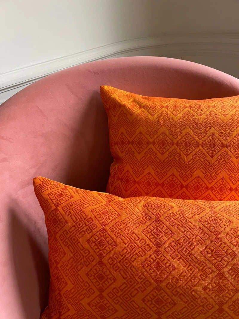 Coussin Kachin orange