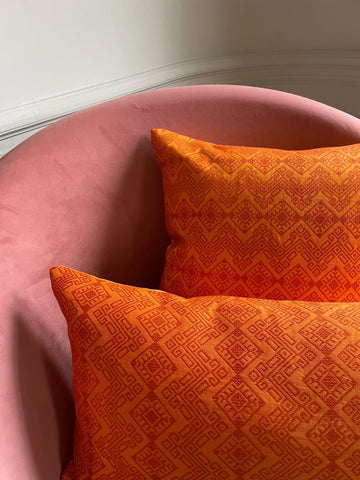 Coussin Kachin orange