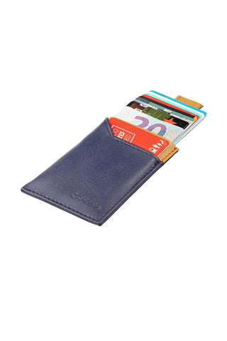 Slim card holder - Blue/Camel B2B