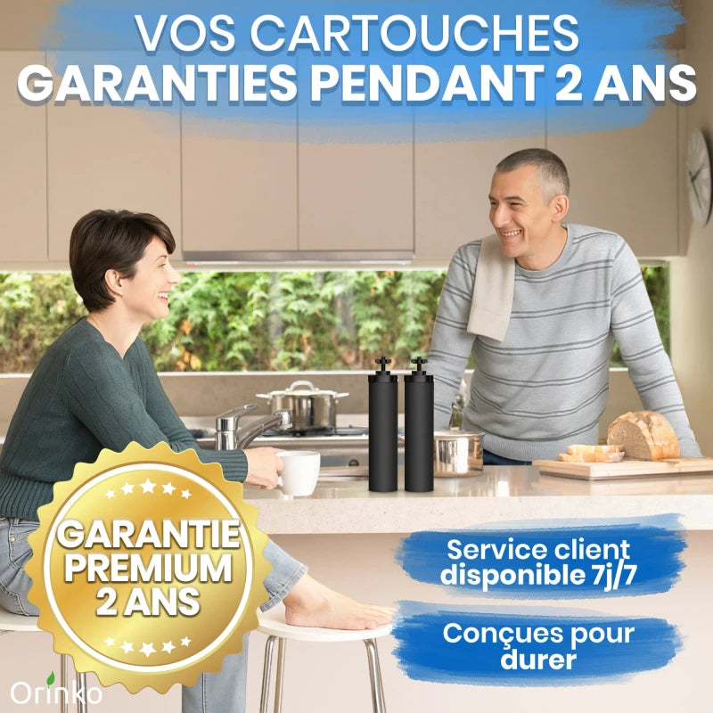 Cartouches filtrantes pour filtre à gravité x4