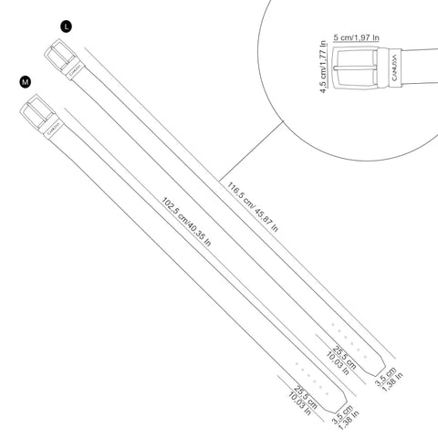 Reverse reversible belt – Black/Camel