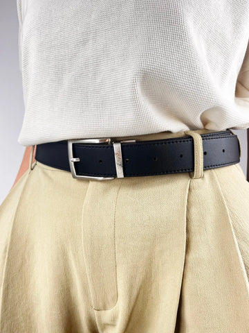Reverse reversible belt – Black/Hazelnut
