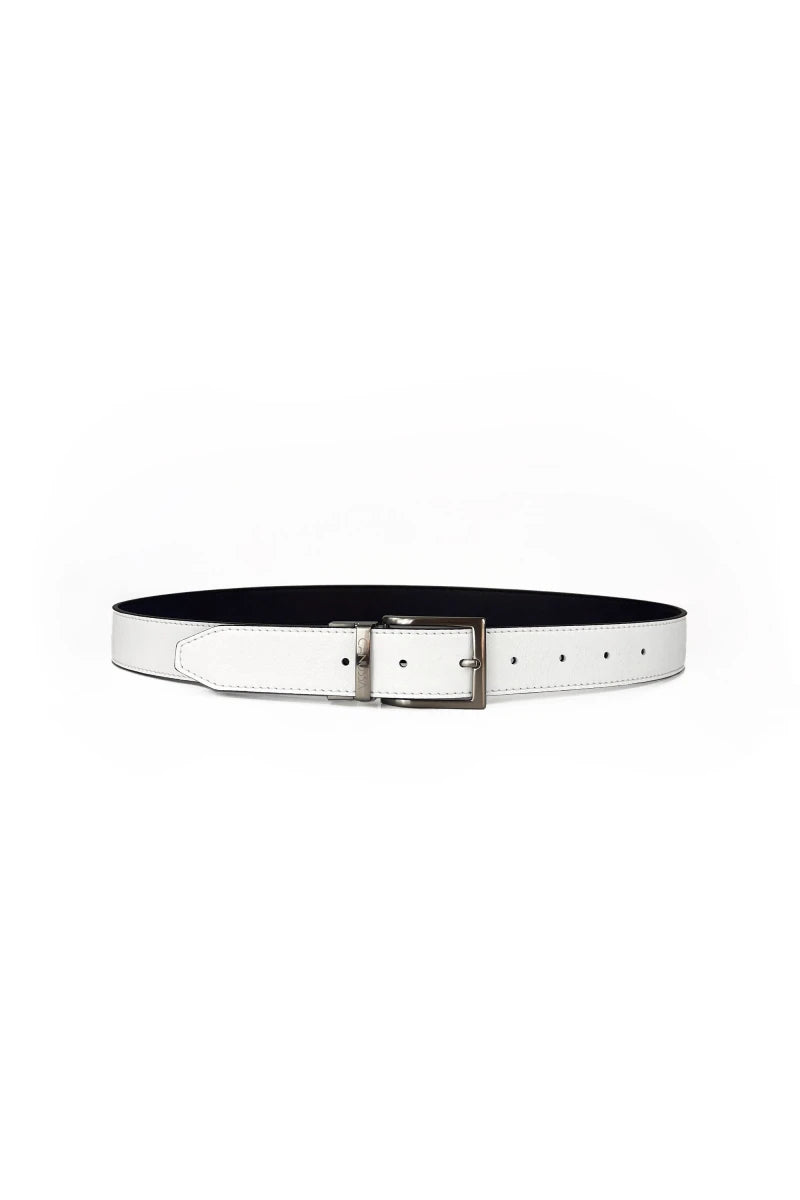 Reverse reversible belt – White/Chocolate