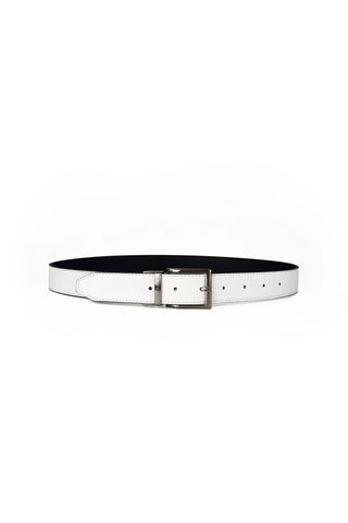 Reverse reversible belt – White/Chocolate