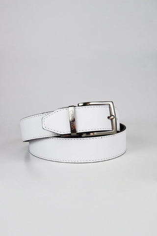 Reverse reversible belt – White/Chocolate