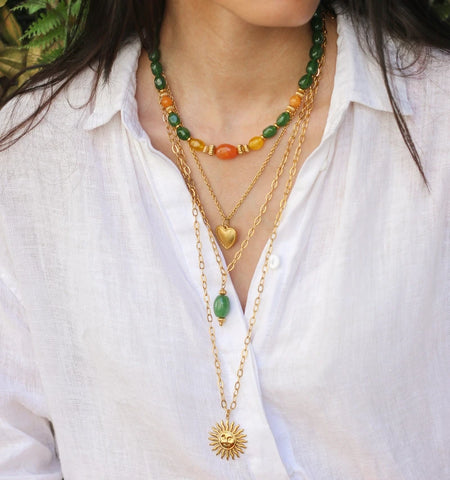 Collier long Aventurine