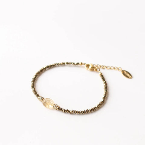 Bracelet Hématite Citrine