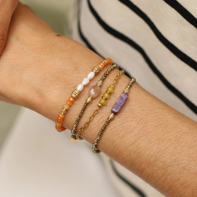 Bracelet Hématite Lépidolite