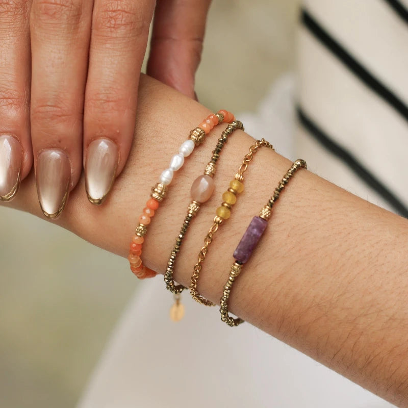 Bracelet Hématite Lépidolite