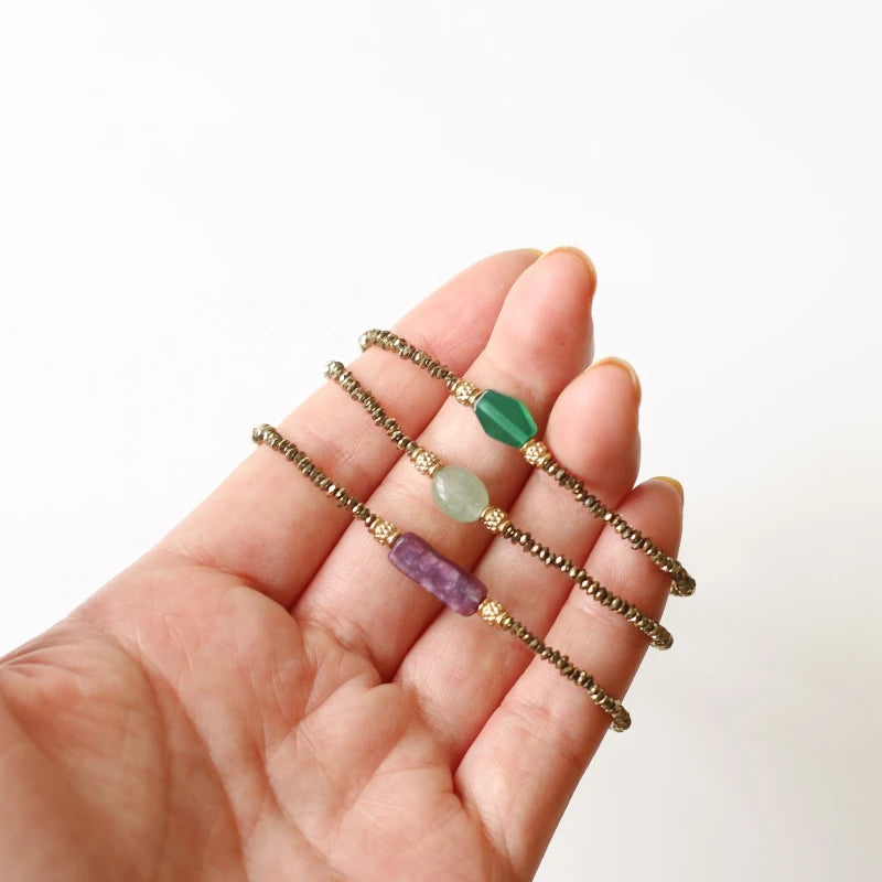 Bracelet Hématite Lépidolite